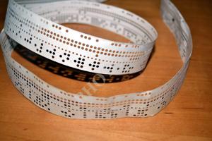 Vintage Mainframe Computer Perforated Punched Paper Tape 1 Meter_1