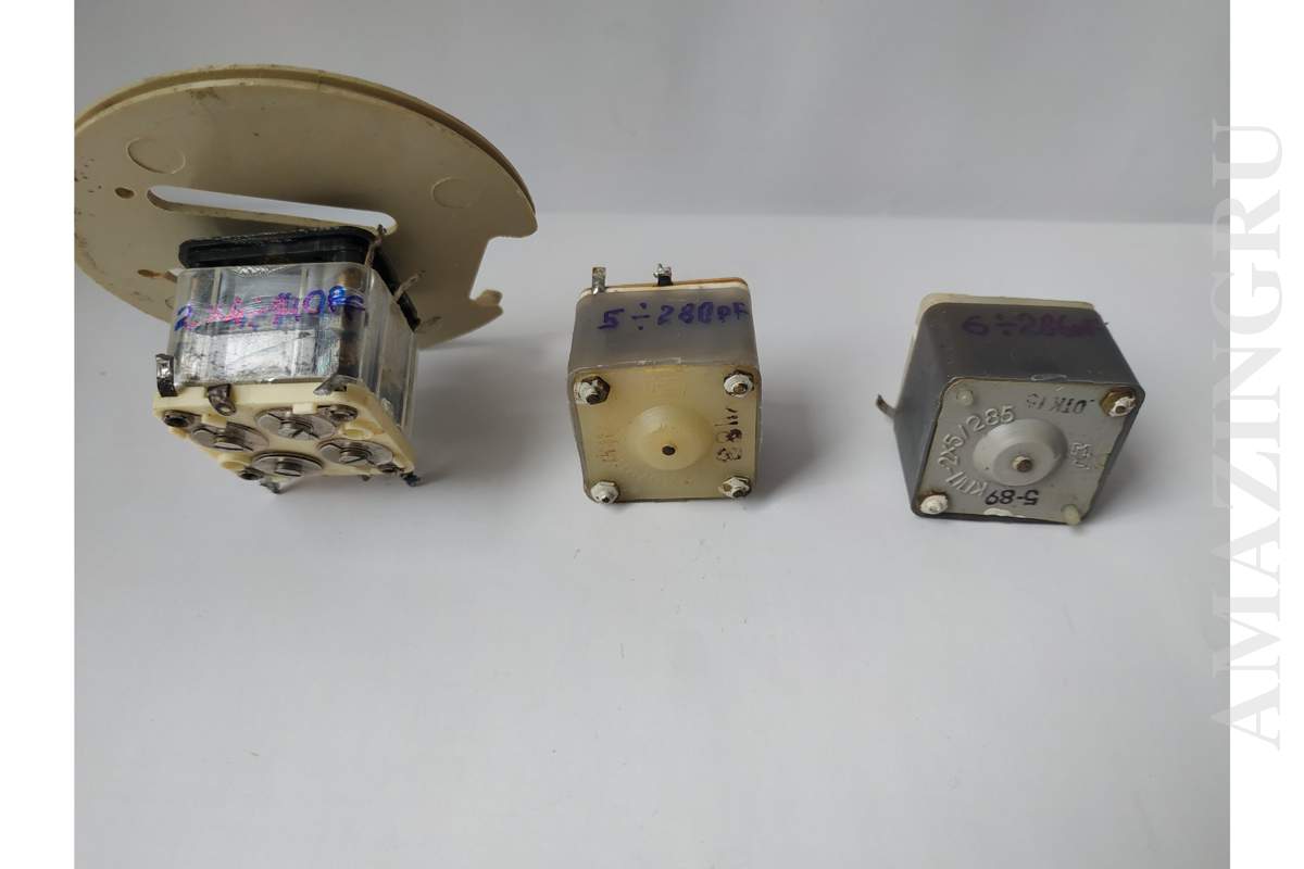 Mix Set of 3PCS Air Variable Capacitors Vintage Soviet USSR Working!