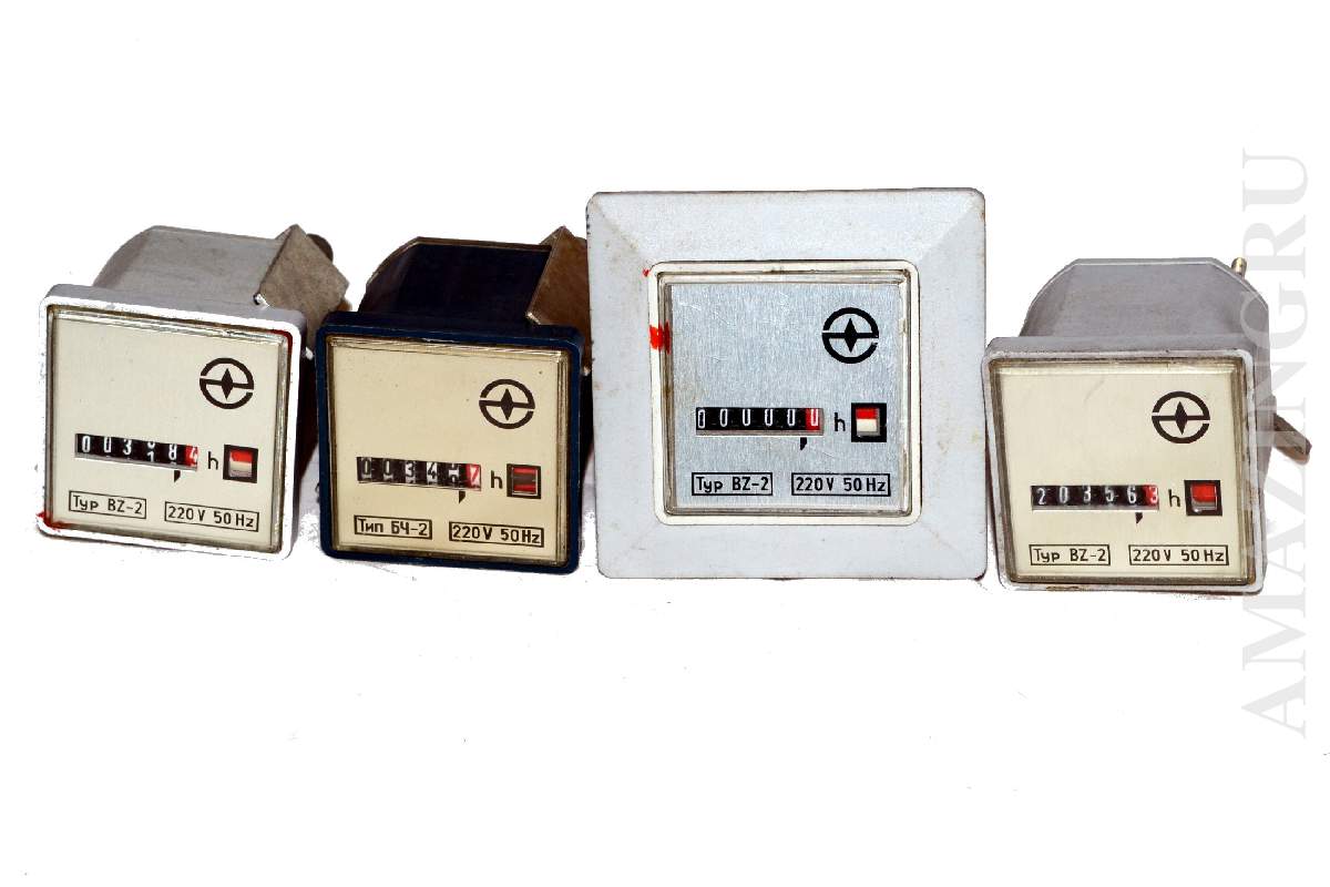 4x Electric Operating Hour Counter 6 Digits TUR BZ2 / BCH2 220V 50Hz