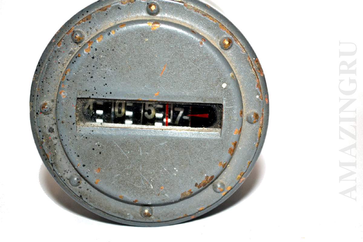 Vintage Military Meter Counter Hours Operation Soviet USSR Russian RARE 1950s_2