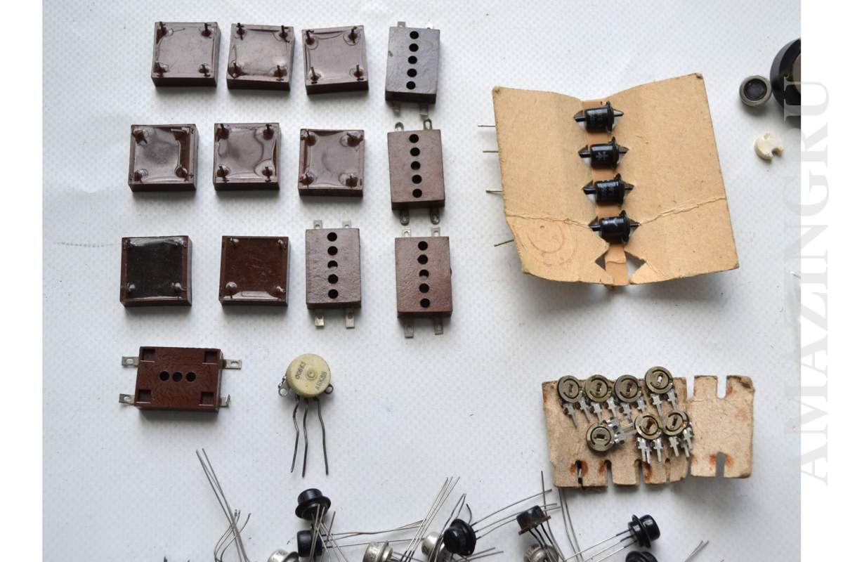 Set of Mix Silicon Power Block Diode, Zener Diode, PNP Transistor Soviet USSR_1_2_3_4