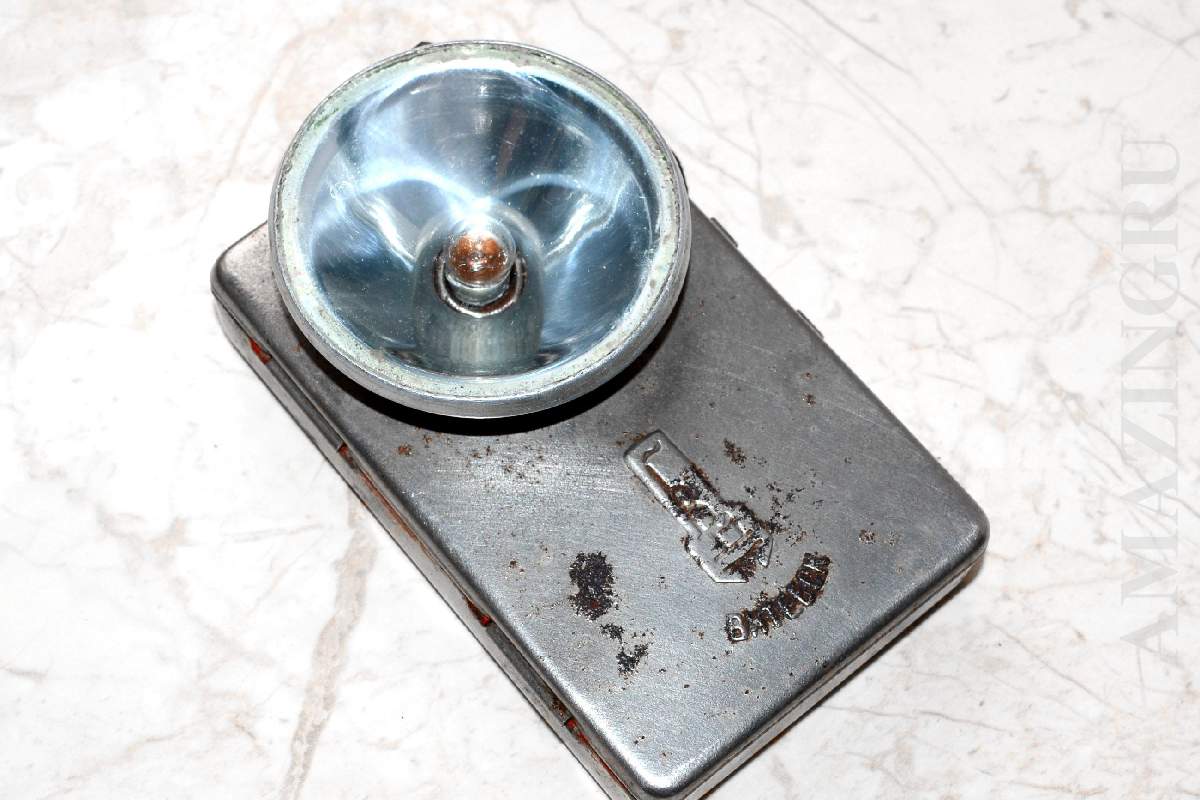 Vintage Rare Pocket Flashlight Lamp Vitebsk Soviet Russian USSR 1950-60s_1