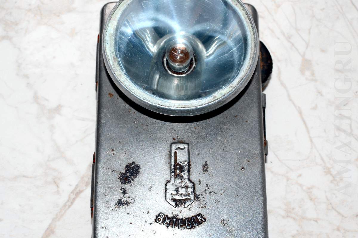 Vintage Rare Pocket Flashlight Lamp Vitebsk Soviet Russian USSR 1950-60s_2
