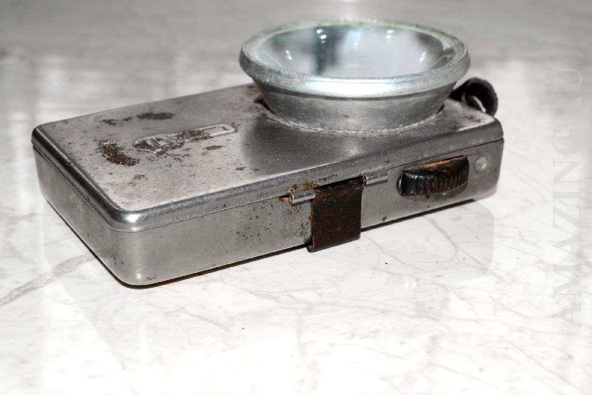 Vintage Rare Pocket Flashlight Lamp Vitebsk Soviet USSR 1950