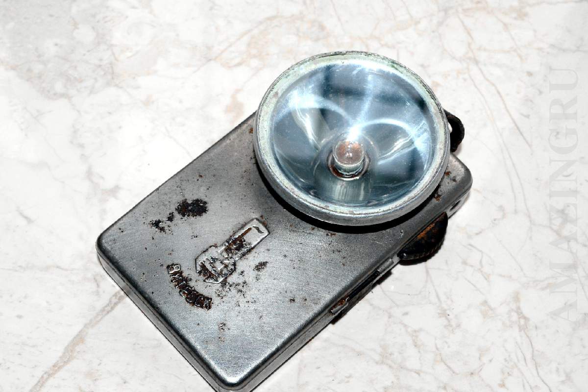 Vintage Rare Pocket Flashlight Lamp Vitebsk Soviet Russian USSR 1950-60s