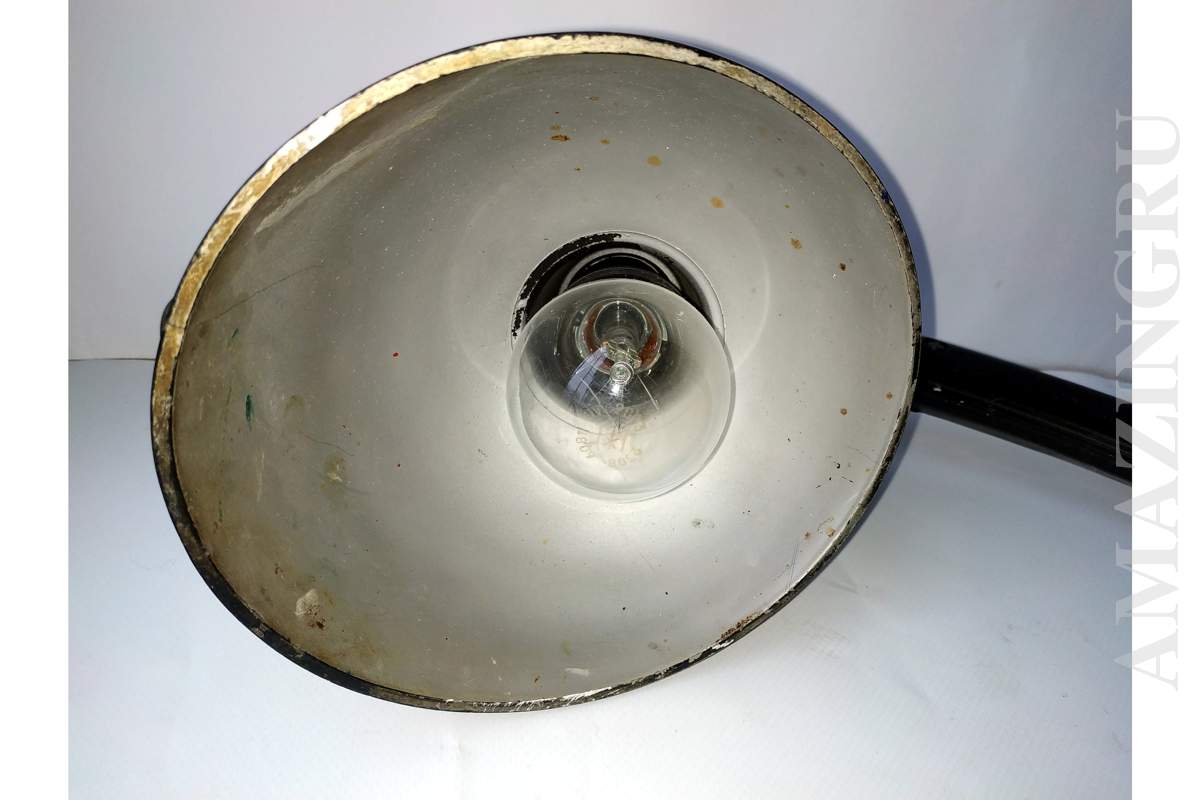 Vintage Soviet Industrial Desk KGB Stalin Lamp Karbolit Bakelite USSR_1_2