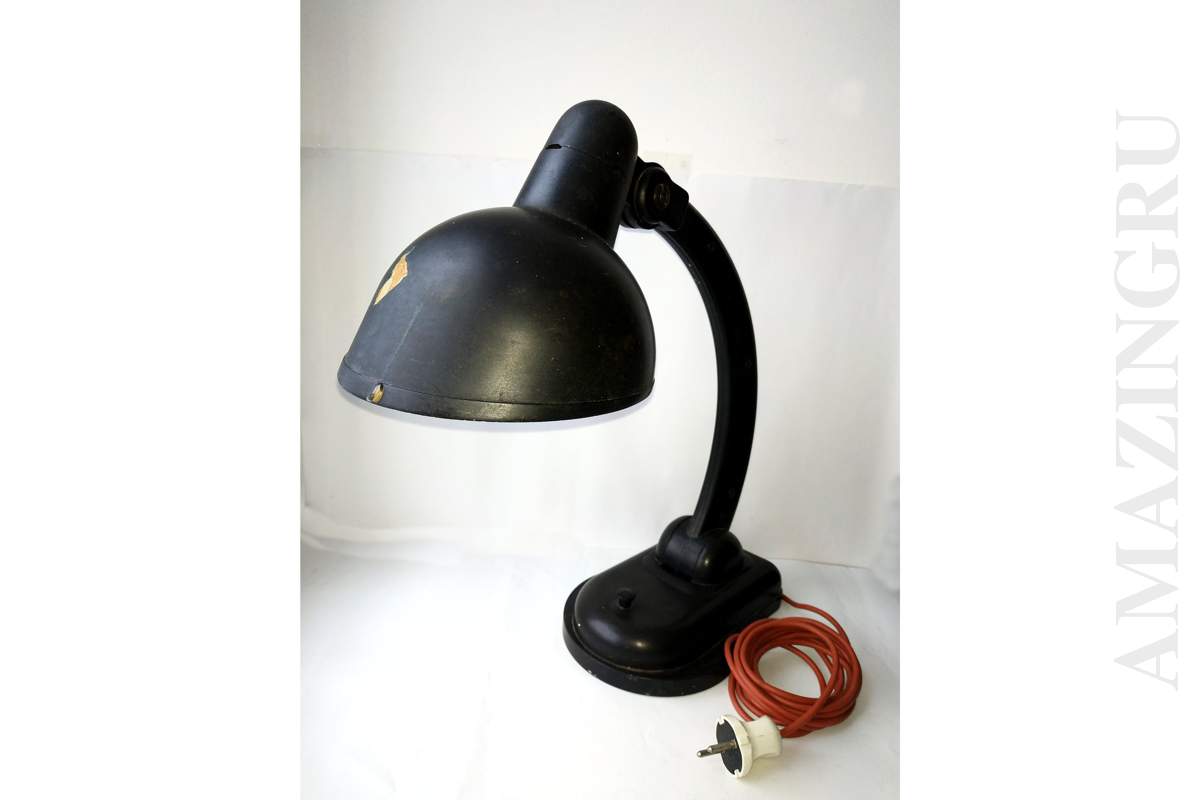 Vintage Soviet Industrial Desk KGB Stalin Lamp Karbolit Bakelite USSR