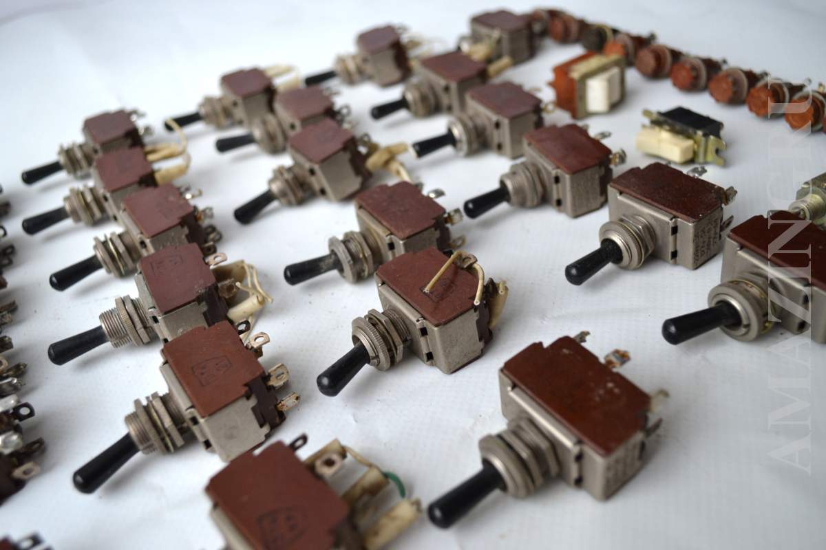 Mix Set of Vintage Soviet Toggle Switch TV1-4, P2T-1, MT-1 & Fuse Socket_1_2_3_4 Mix Set of Vintage Soviet Toggle Switch TV1-4, P2T-1, MT-1 & Fuse Socket_1_2_3_4