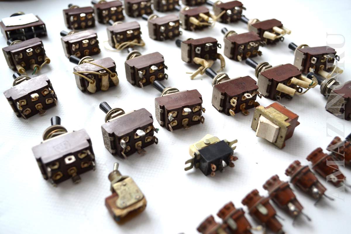 Mix Set of Vintage Soviet Toggle Switch TV1-4, P2T-1, MT-1 & Fuse Socket_1_2_3 Mix Set of Vintage Soviet Toggle Switch TV1-4, P2T-1, MT-1 & Fuse Socket_1_2_3