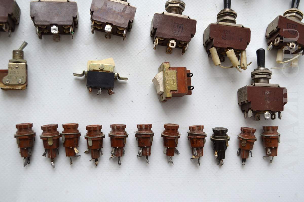 Mix Set of Vintage Soviet Toggle Switch TV1-4, P2T-1, MT-1 & Fuse Socket_1_2 Mix Set of Vintage Soviet Toggle Switch TV1-4, P2T-1, MT-1 & Fuse Socket_1_2