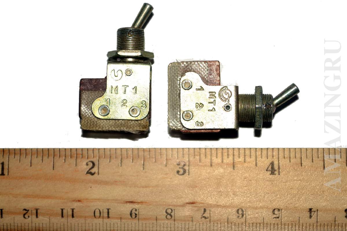 10x MT-1 Mini Toggle Switch Silver On-On 2 Position 3 Pin 250V 3A Russian Soviet