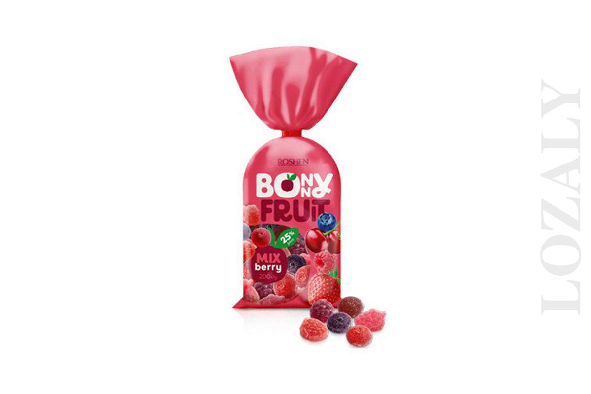 Ukrainian Sweets ROSHEN Mix Gummy Jelly Candy "Bonny Fruit" Berry Mix