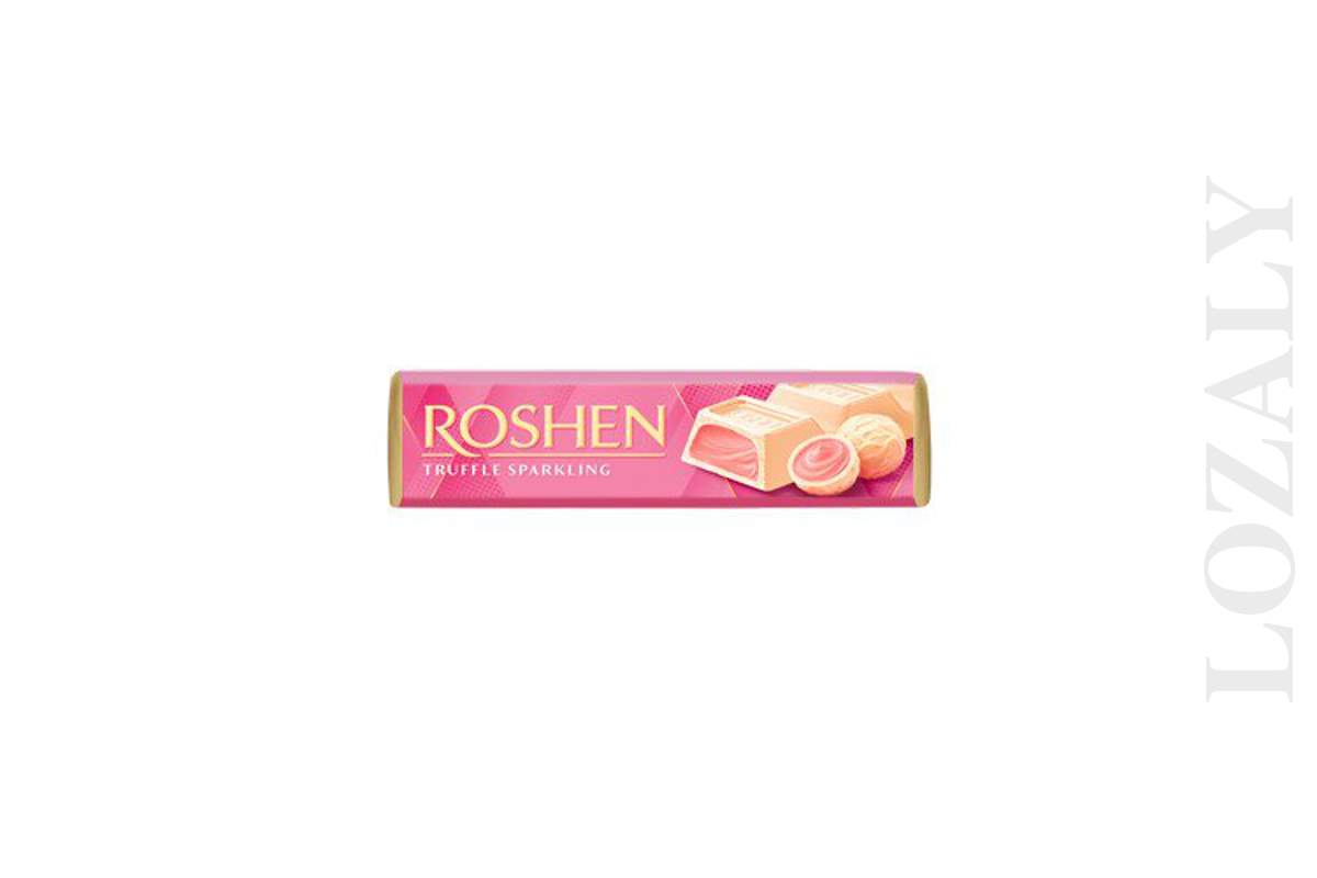 4PCS Ukrainian Candy Sweets ROSHEN White Chocolate Bars Truffle Sparkling