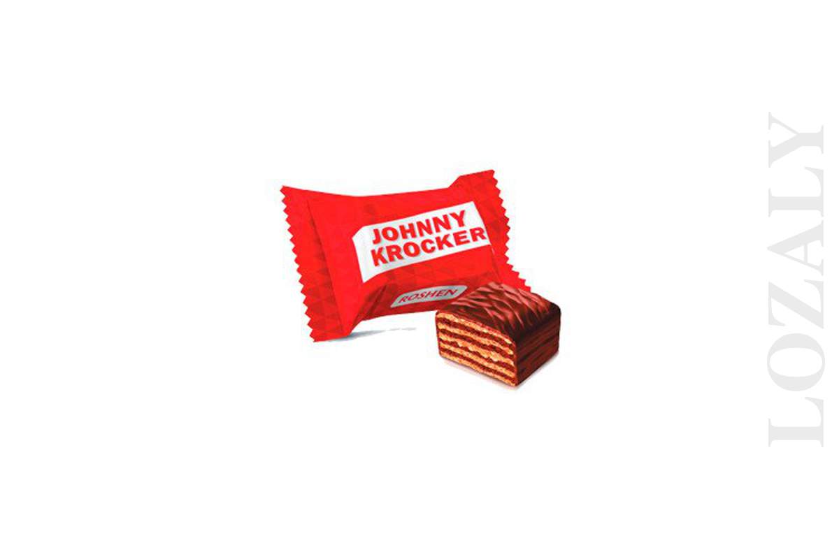 Ukrainian Sweet ROSHEN Crunchy Wafer Candy "Johnny Krocker" Chocolate