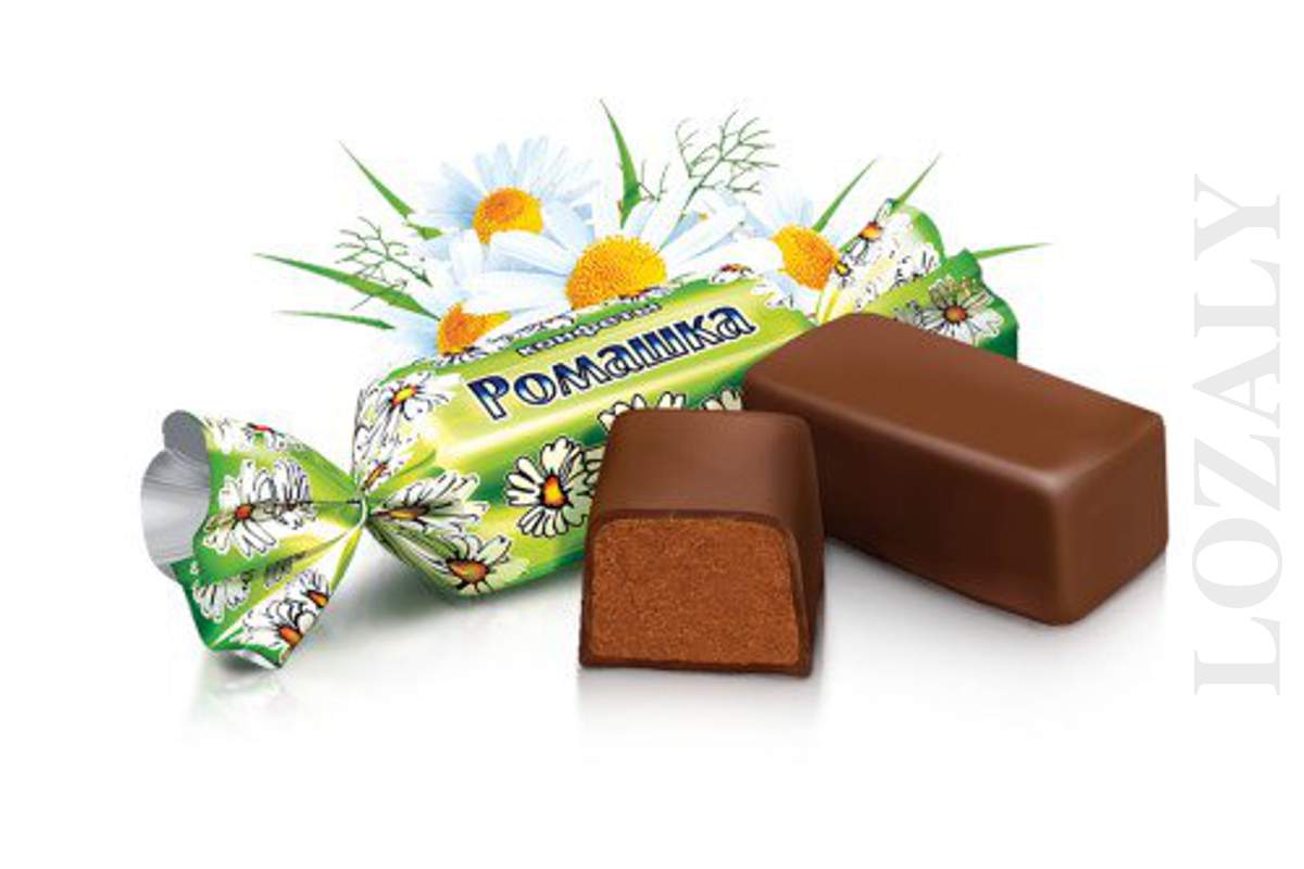 Ukrainian Sweets ROSHEN Chocolate Candy "Romashka (Daisy)" Cognac 1.7 lb/800g Ukrainian Sweets ROSHEN Chocolate Candy "Romashka (Daisy)" Cognac 1.7 lb/800g