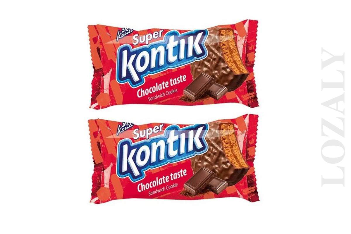 2PCS Ukrainian Sweets KONTI "Super Kontik" Milk Chocolate Taste Sandwich Cookies