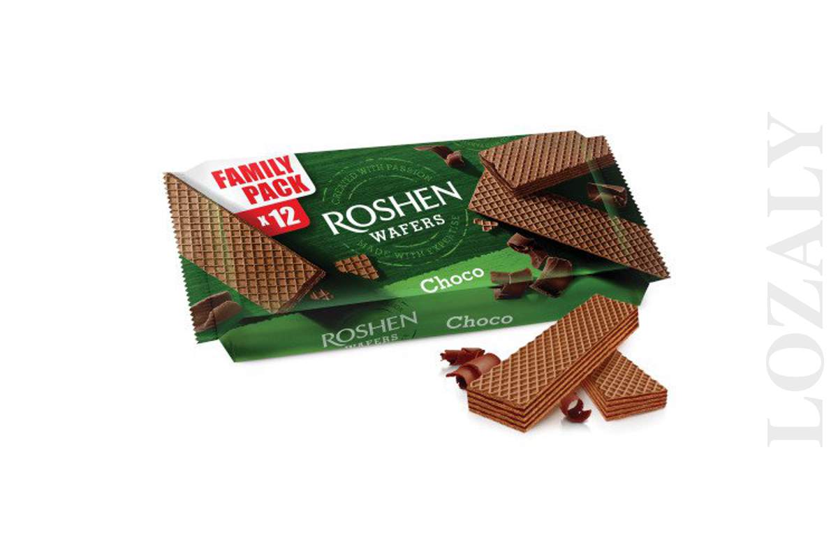 Ukrainian ROSHEN Crispy Waffers Choco, Cocoa &amp; Milk, Milk, Hazelnut_1_2_3