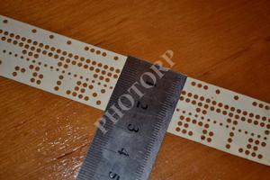 Vintage Mainframe Computer Perforated Punched Paper Tape 1 Meter_3