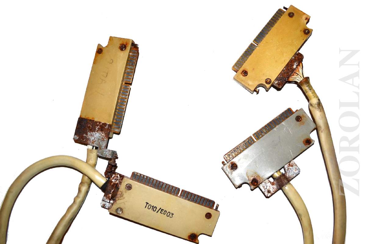 2x Vintage 1960s Bus &amp; Tag White Copper Cable USSR Mainframe 24-PIN IBM Standard_2