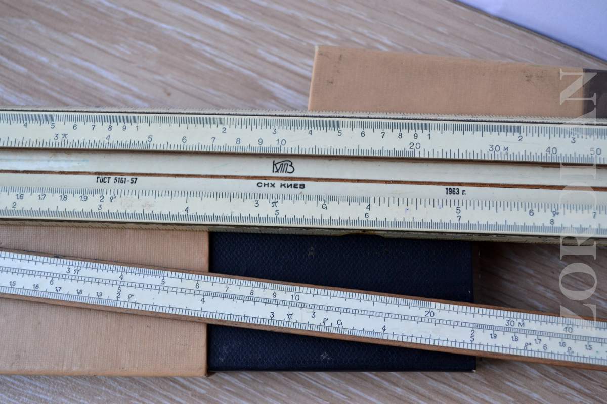 Vintage Soviet Logarithmic Wooden Slide Rule KLPZ 1963 Manual Calculator USSR_1_2_3_4_5