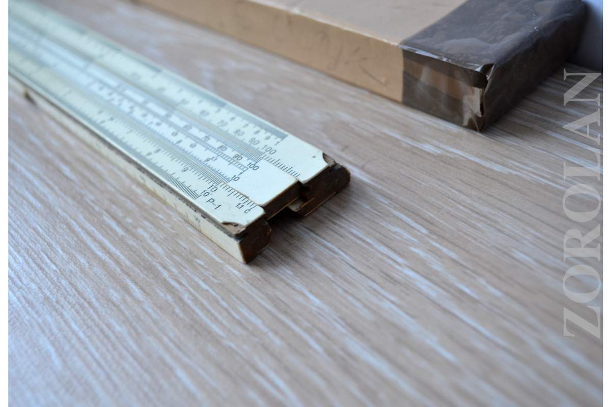 Vintage Soviet Logarithmic Wooden Slide Rule KLPZ 1963 Manual Calculator USSR_1_2