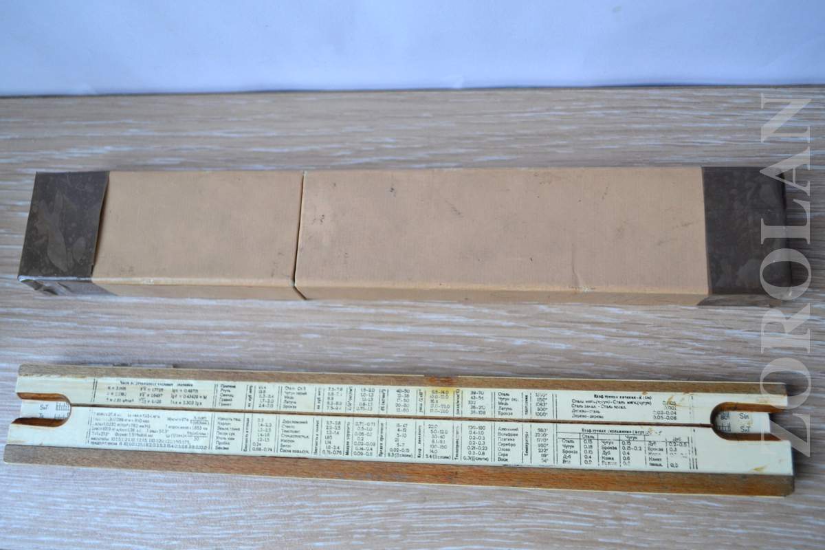 Vintage Soviet Logarithmic Wooden Slide Rule KLPZ 1963 Manual Calculator USSR_1