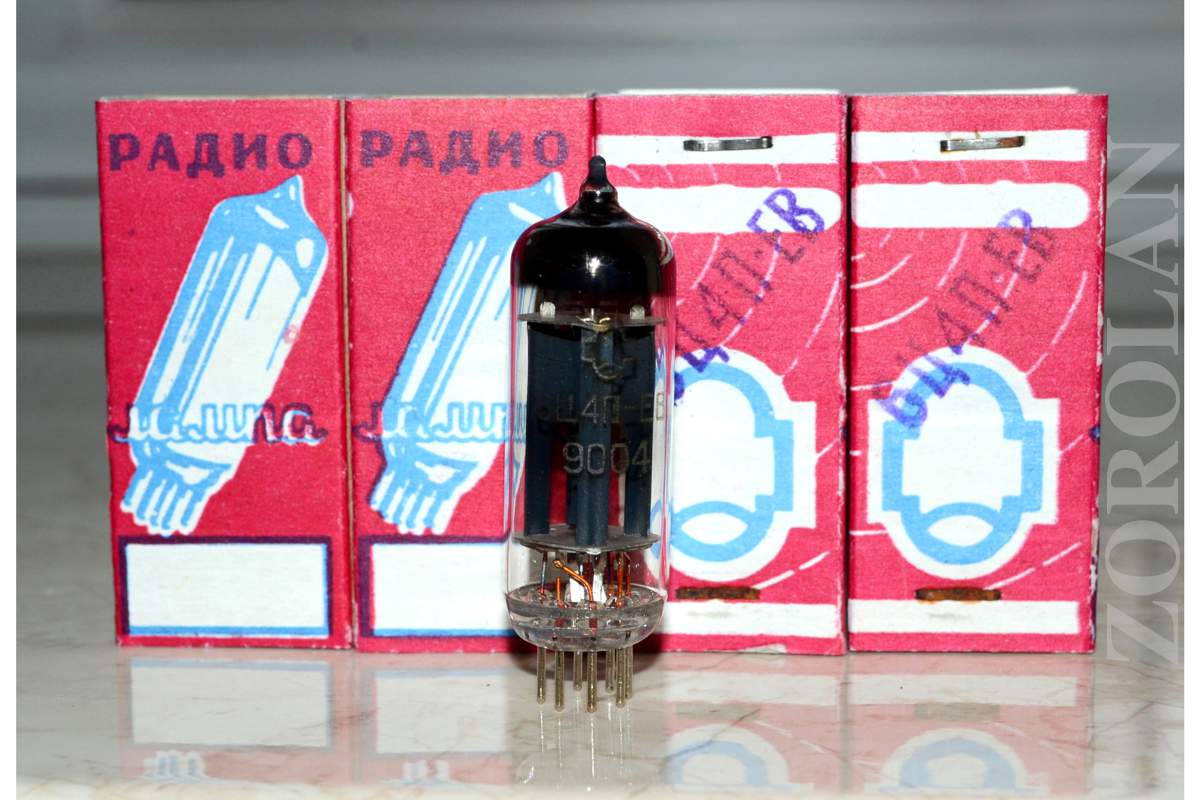 6C4P-EV = EZ90, 6Z31 Rectifier Tube Reflector Soviet 1990 NEW in BOX_1_2_3_4_5_6_7_8_9 6C4P-EV = EZ90, 6Z31 Rectifier Tube Reflector Soviet 1990 NEW in BOX_1_2_3_4_5_6_7_8_9