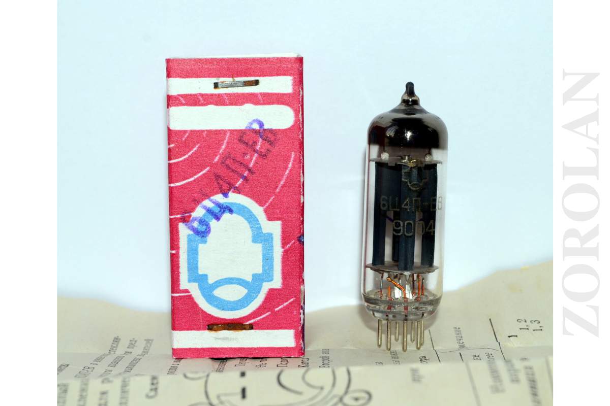 6C4P-EV = EZ90, 6Z31 Rectifier Tube Reflector Soviet 1990 NEW in BOX_1_2 6C4P-EV = EZ90, 6Z31 Rectifier Tube Reflector Soviet 1990 NEW in BOX_1_2