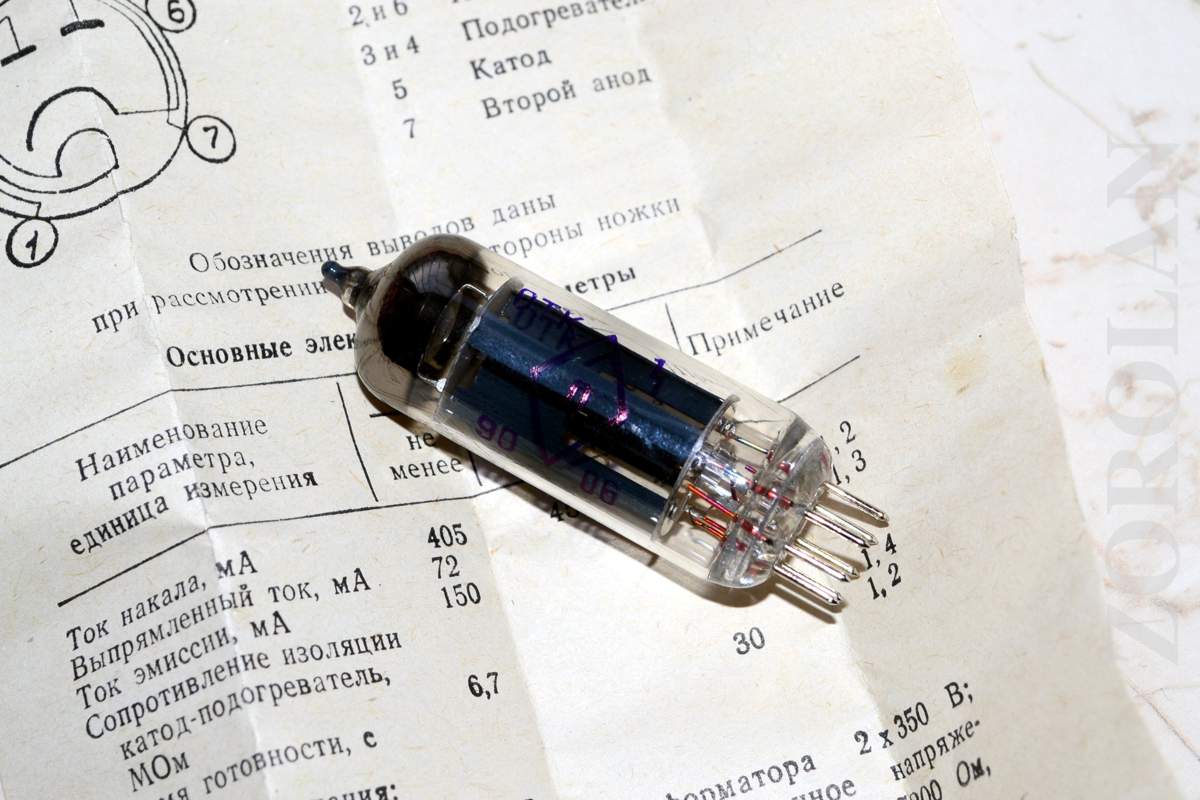 6C4P-EV = EZ90, 6Z31 Rectifier Tube Reflector Soviet 1990 NEW in BOX 6C4P-EV = EZ90, 6Z31 Rectifier Tube Reflector Soviet 1990 NEW in BOX