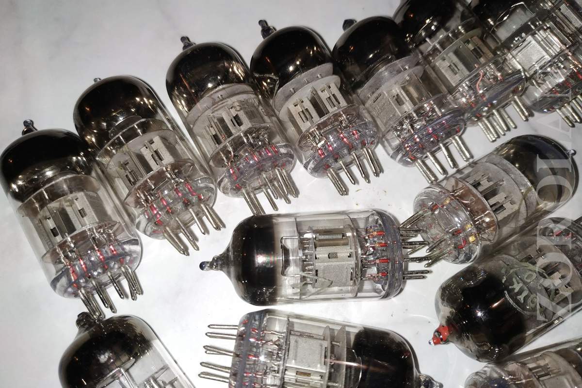 6N2P = 12AX7, ECC83 Double Triode Tube SILVER ANODE Soviet USSR 1960's NEW_1
