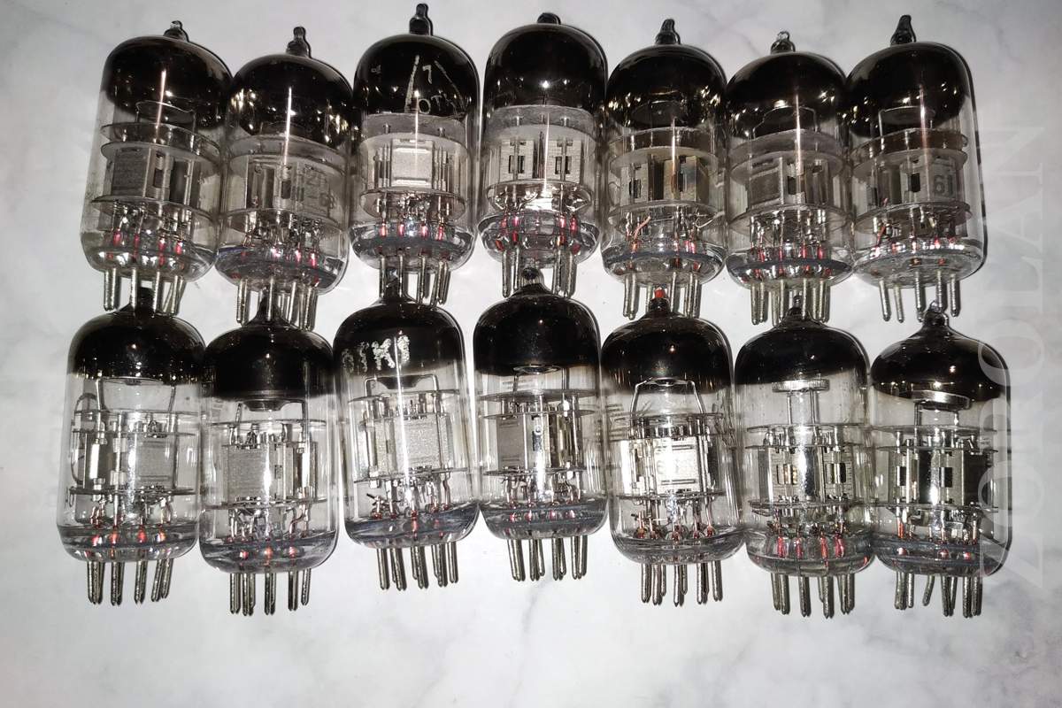 6N2P = 12AX7, ECC83 Double Triode Tube SILVER ANODE Soviet USSR 1960's NEW