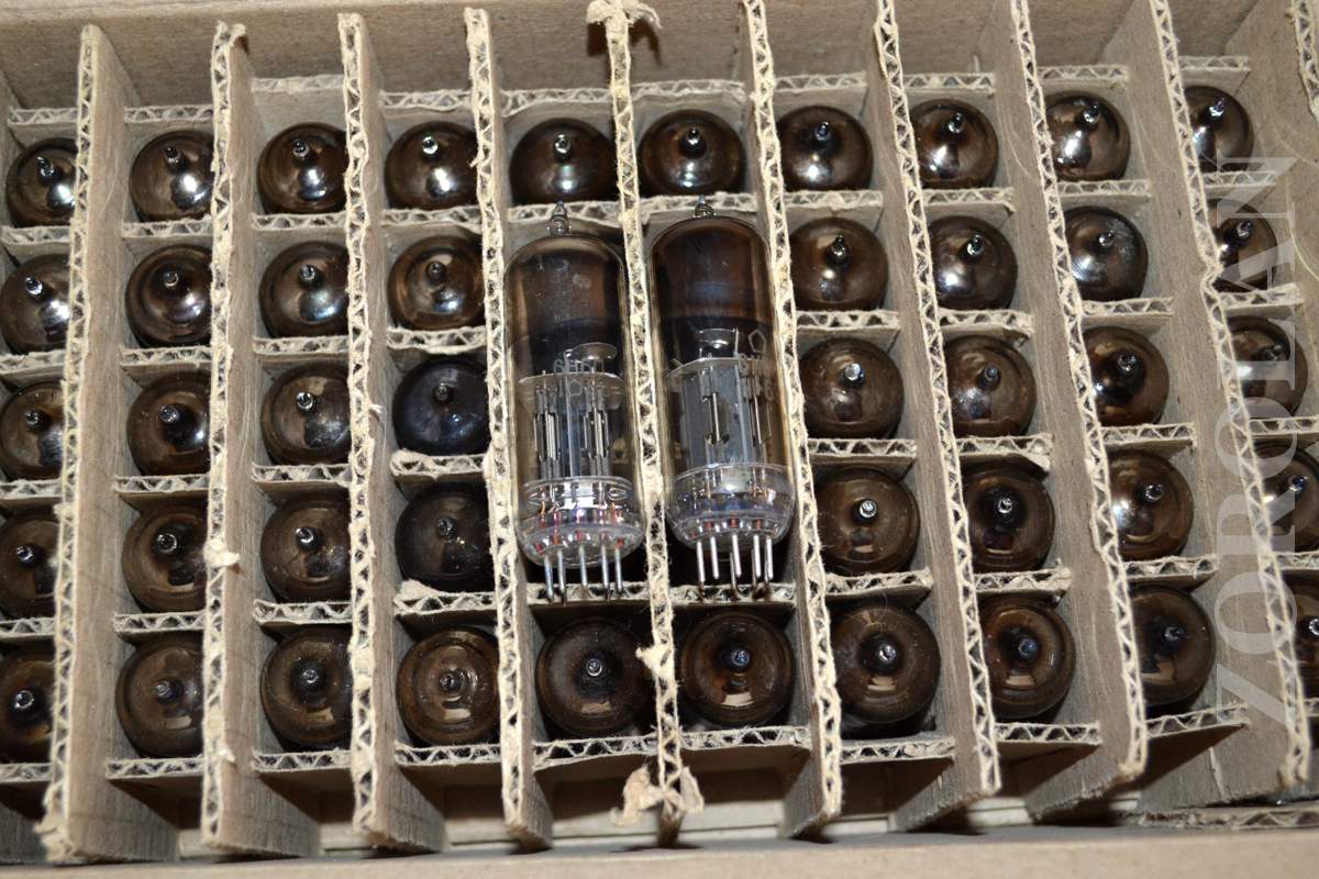 6N6P = ECC99, E182CC Double Triode Tube NEVZ Soviet RARE 1960's NEW_1_2