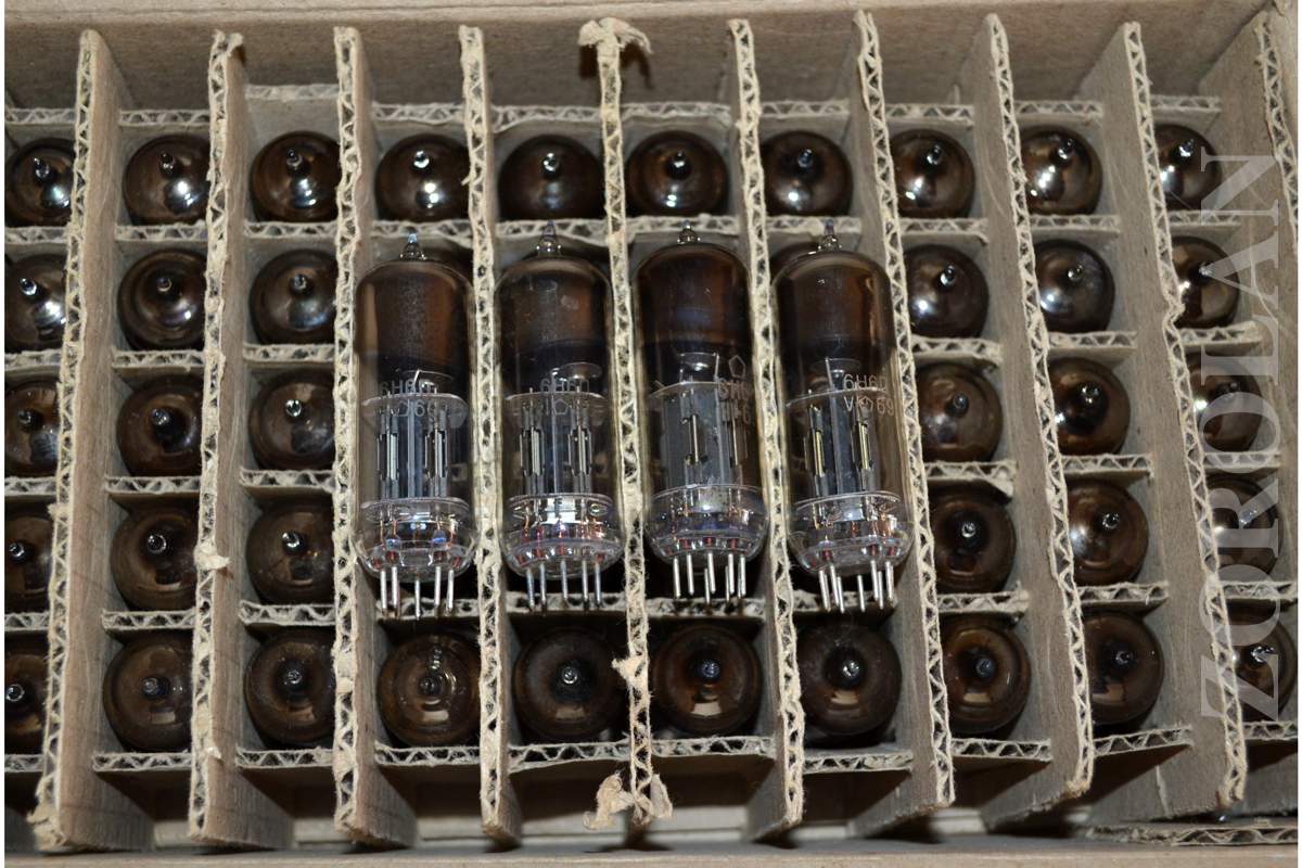 6N6P = ECC99, E182CC Double Triode Tube NEVZ Soviet RARE 1960's NEW_1