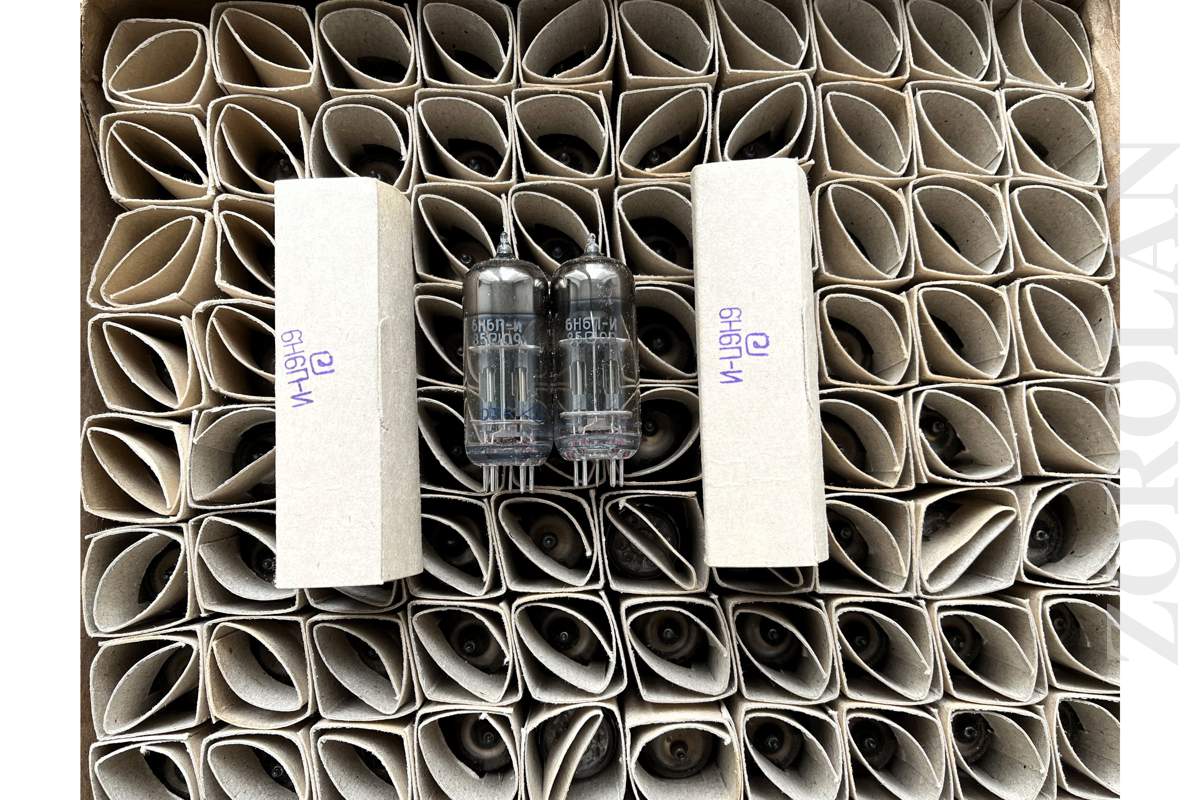 6N6P-I = ECC99 E182CC Double Triode Tube Soviet MATCHED DATE 09/1985 NEW BOX_1