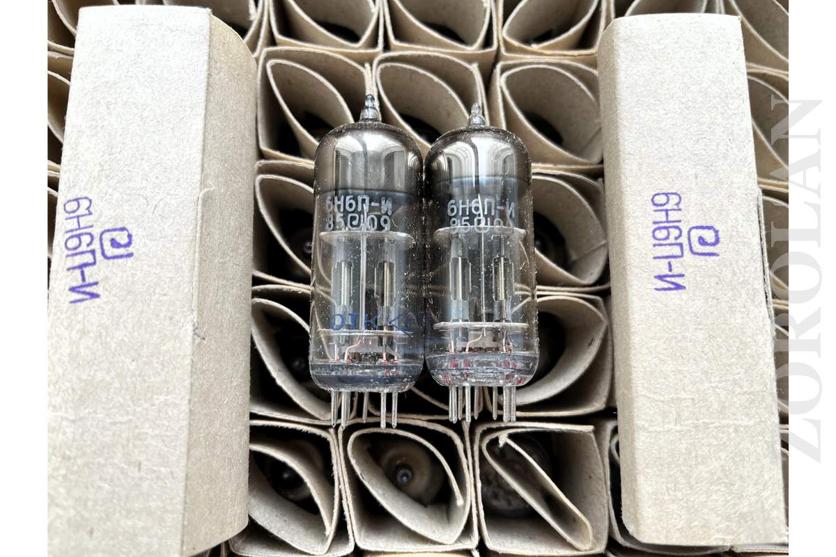 6N6P-I = ECC99 E182CC Double Triode Tube Soviet MATCHED DATE 09/1985 NEW BOX