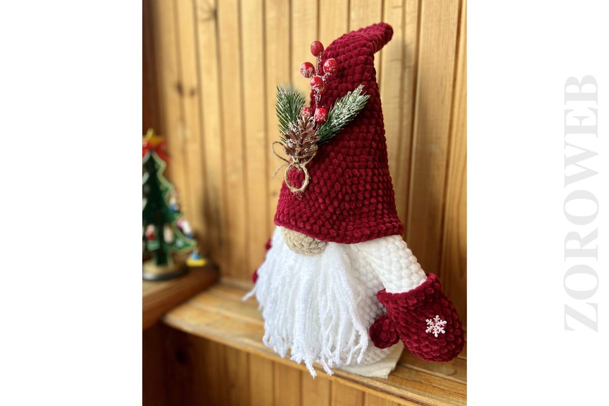 Handmade Crochet Plush Christmas Swedish Faceless Gnome Elf Home Decoration Gift_1_2_3_4